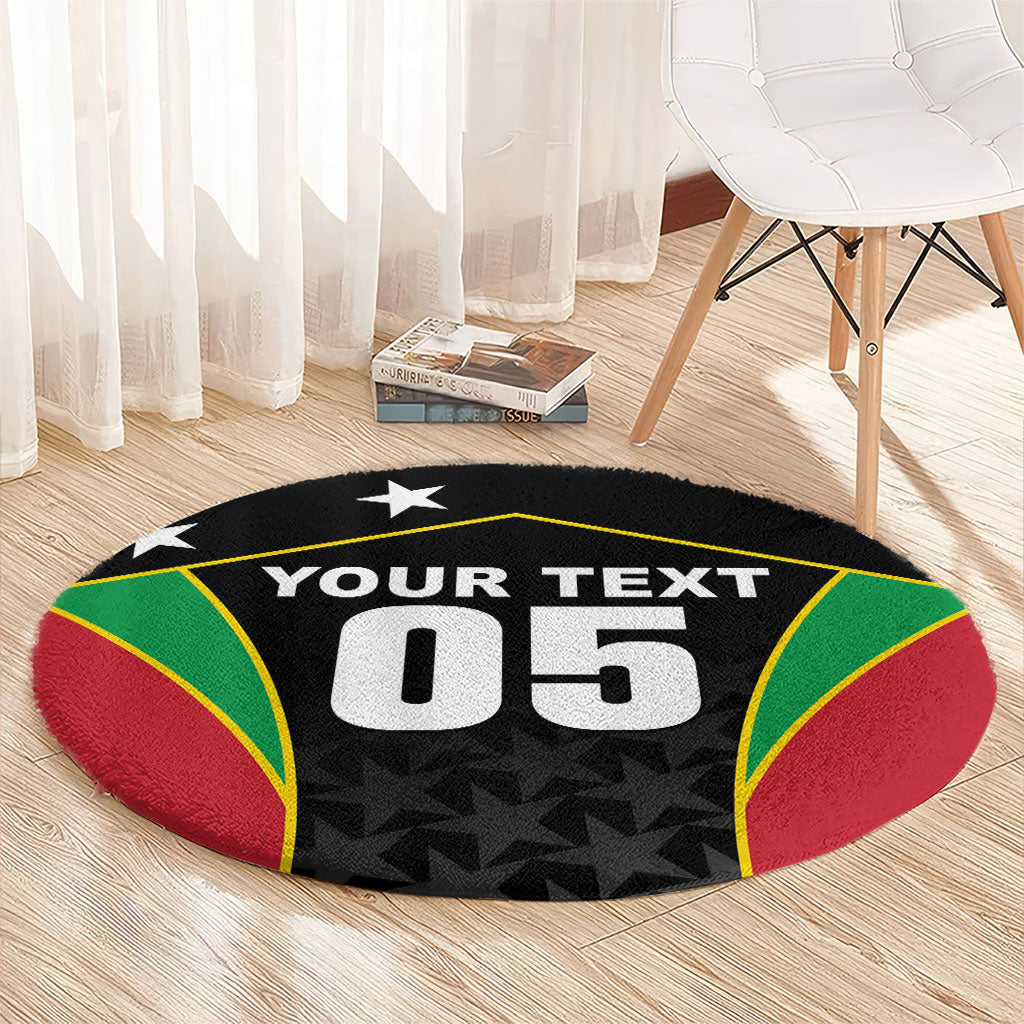 Custom Saint Kitts And Nevis 2026 Cricket Round Carpet Unique Style