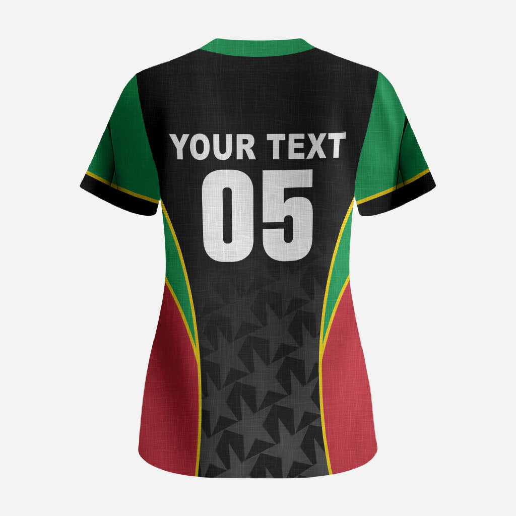 Custom Saint Kitts And Nevis 2026 Cricket Scrub Top Unique Style