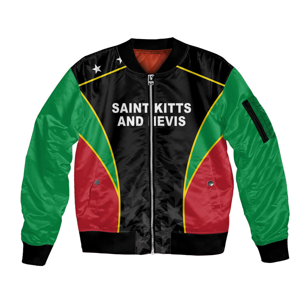 Custom Saint Kitts And Nevis 2026 Cricket Sleeve Zip Bomber Jacket Unique Style