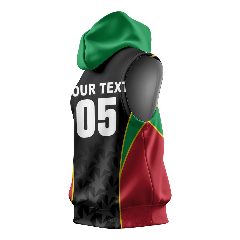 Custom Saint Kitts And Nevis 2026 Cricket Sleeveless Hoodie Unique Style