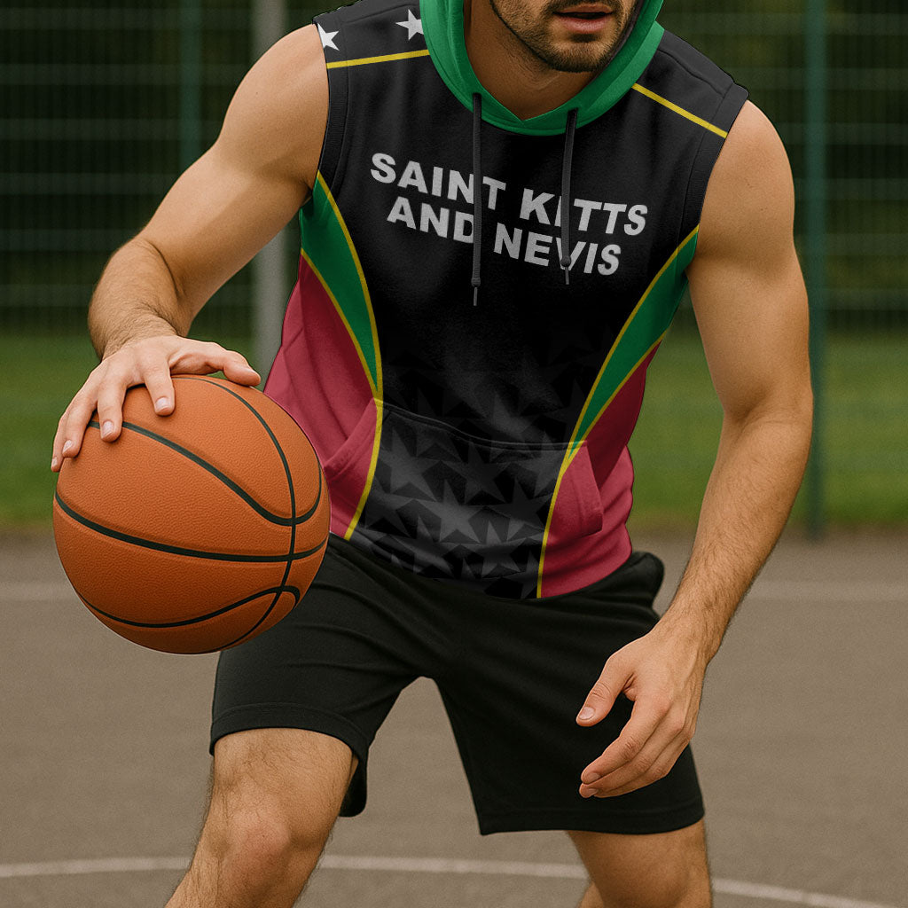 Custom Saint Kitts And Nevis 2026 Cricket Sleeveless Hoodie Unique Style