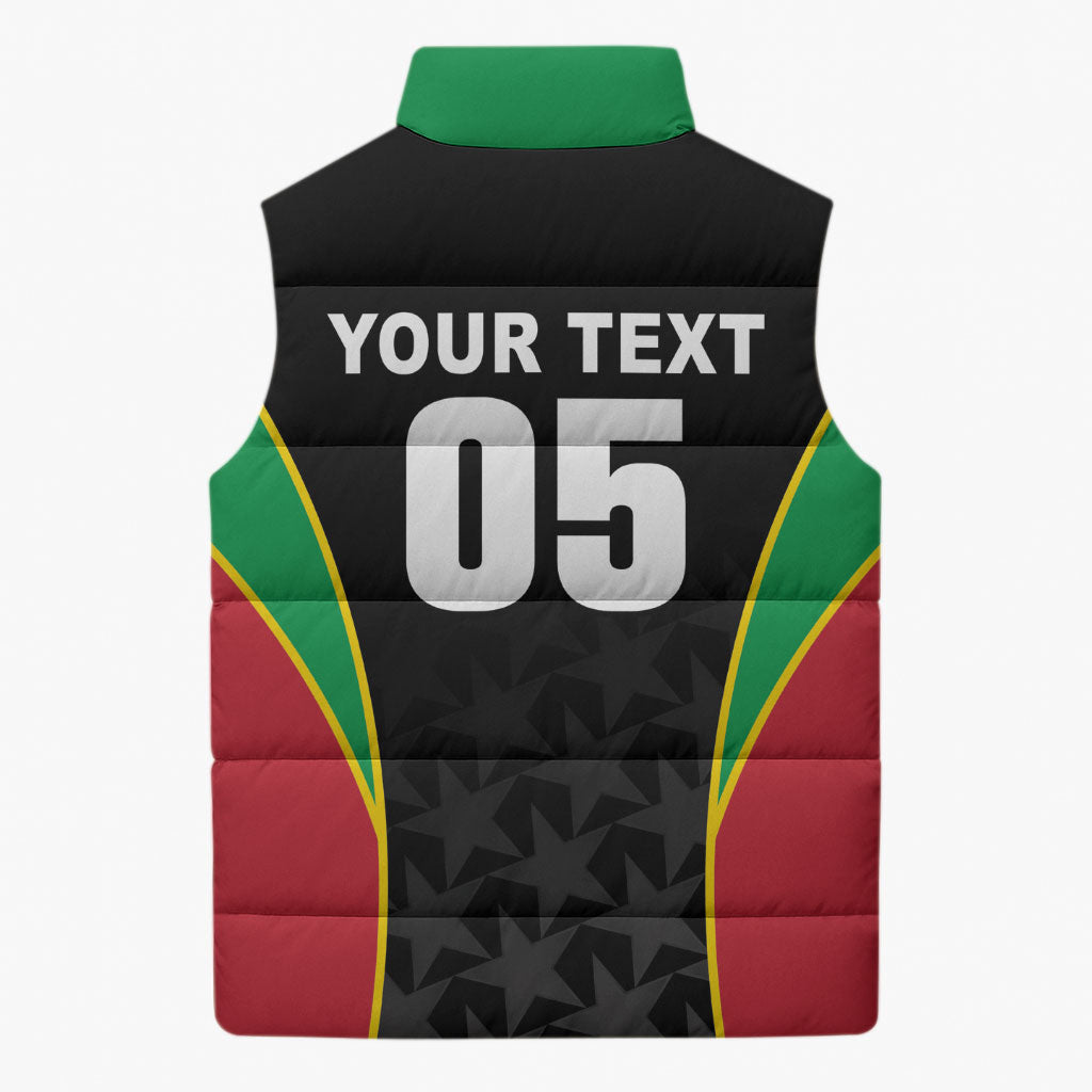 Custom Saint Kitts And Nevis 2026 Cricket Sleeveless Puffer Jacket Unique Style