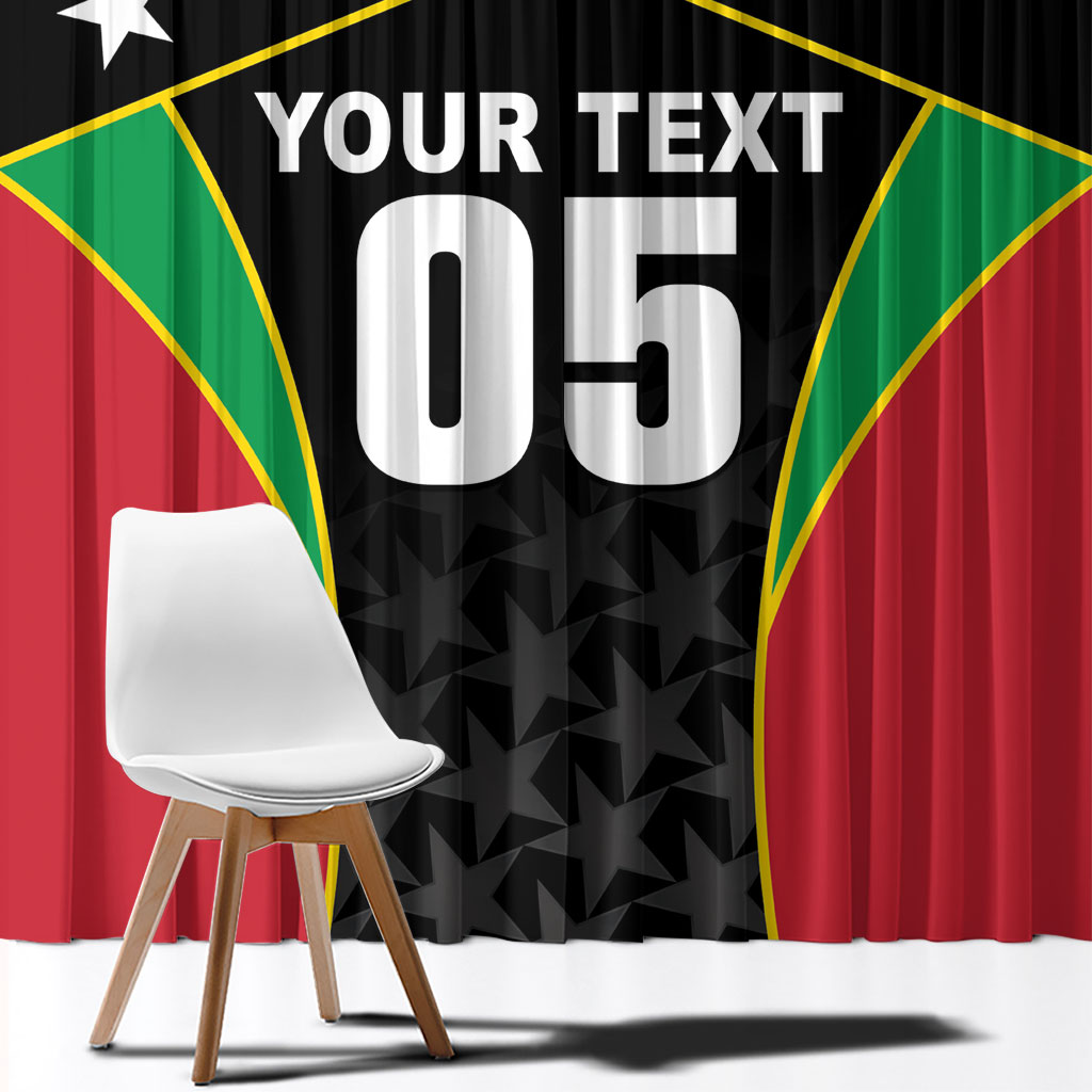 Custom Saint Kitts And Nevis 2026 Cricket Window Curtain Unique Style