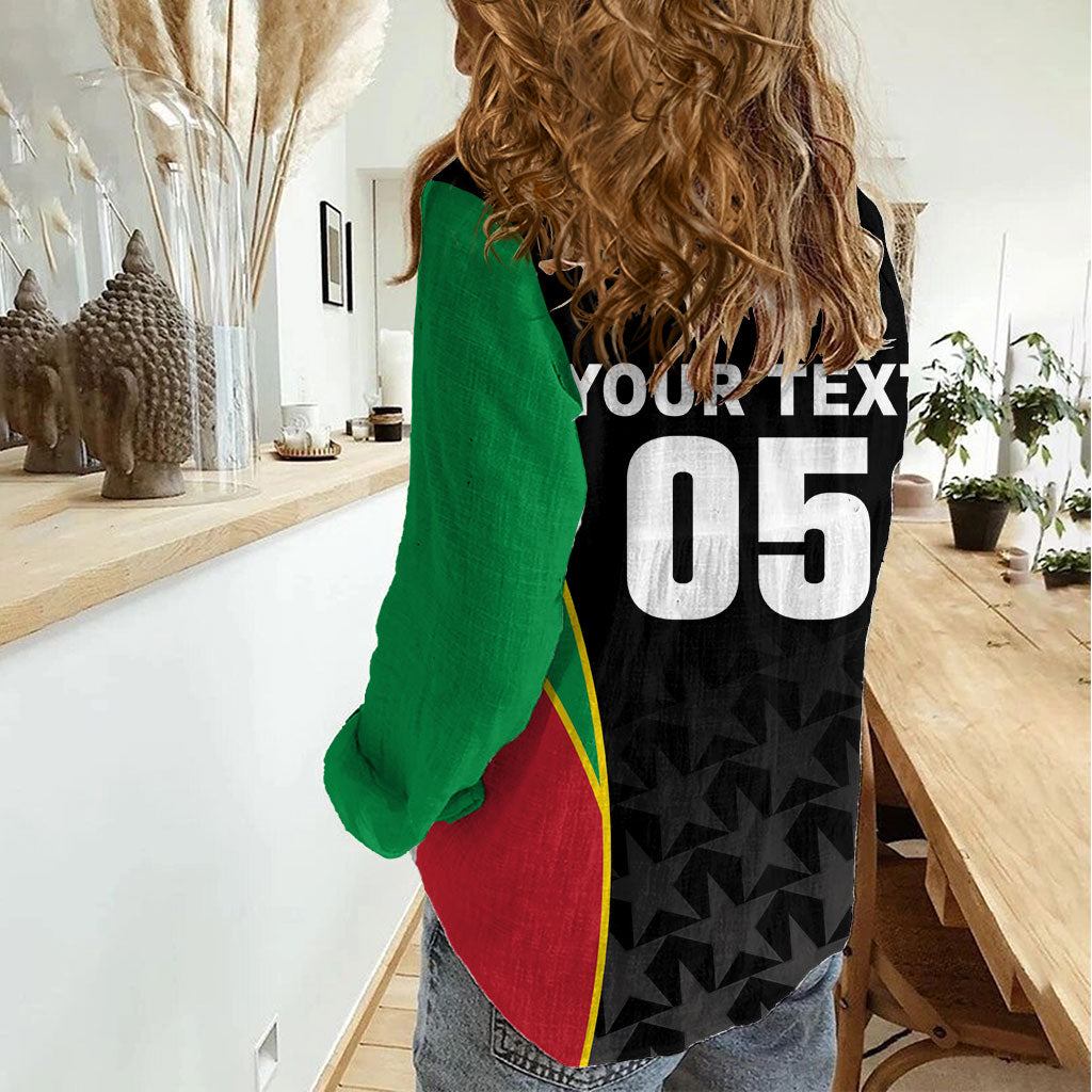 Custom Saint Kitts And Nevis 2026 Cricket Women Casual Shirt Unique Style