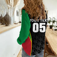Custom Saint Kitts And Nevis 2026 Cricket Women Casual Shirt Unique Style