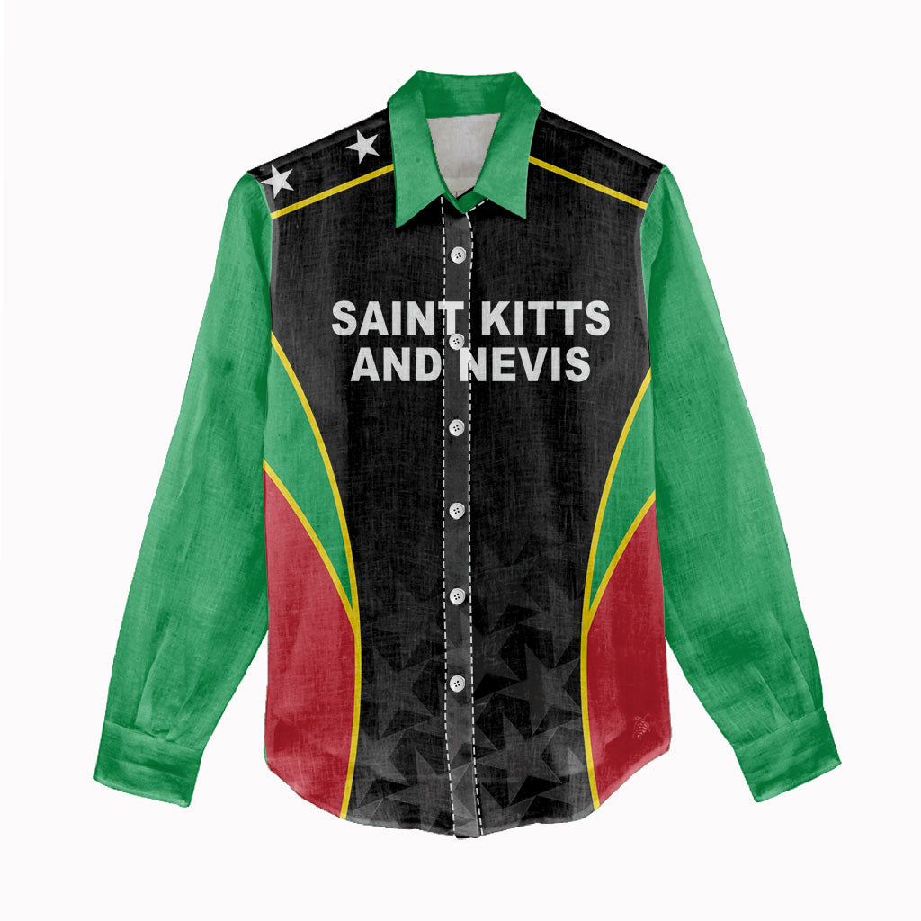 Custom Saint Kitts And Nevis 2026 Cricket Women Casual Shirt Unique Style