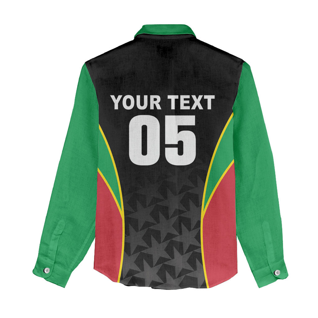 Custom Saint Kitts And Nevis 2026 Cricket Women Casual Shirt Unique Style
