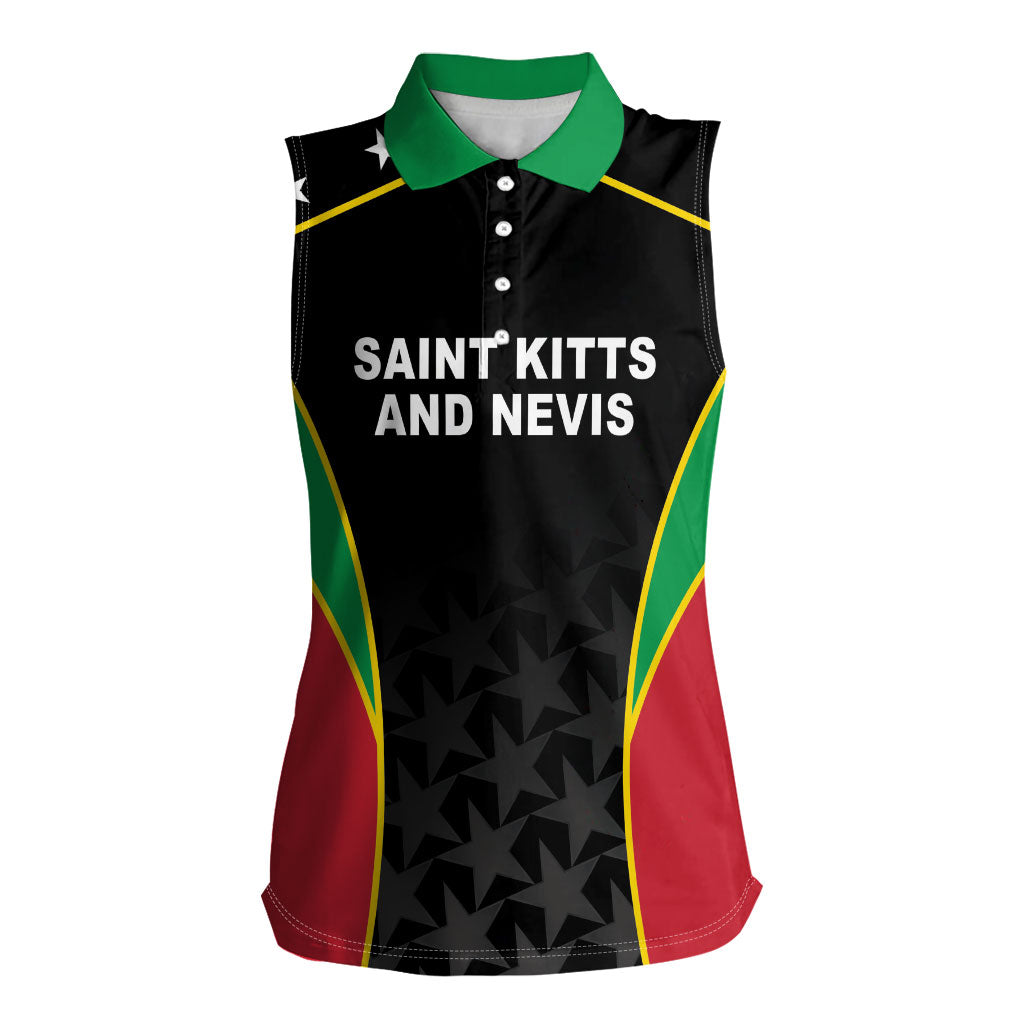 Custom Saint Kitts And Nevis 2026 Cricket Women Sleeveless Polo Shirt Unique Style