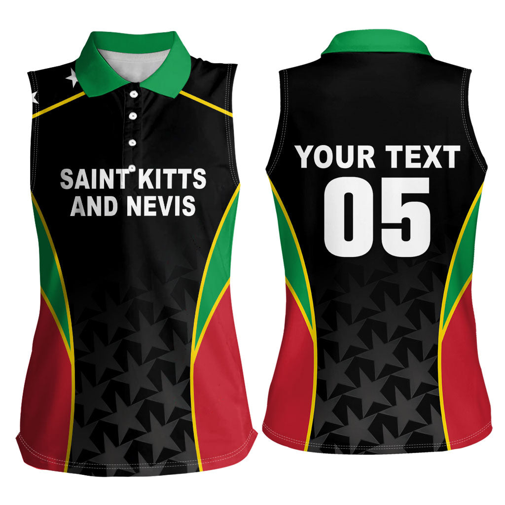Custom Saint Kitts And Nevis 2026 Cricket Women Sleeveless Polo Shirt Unique Style