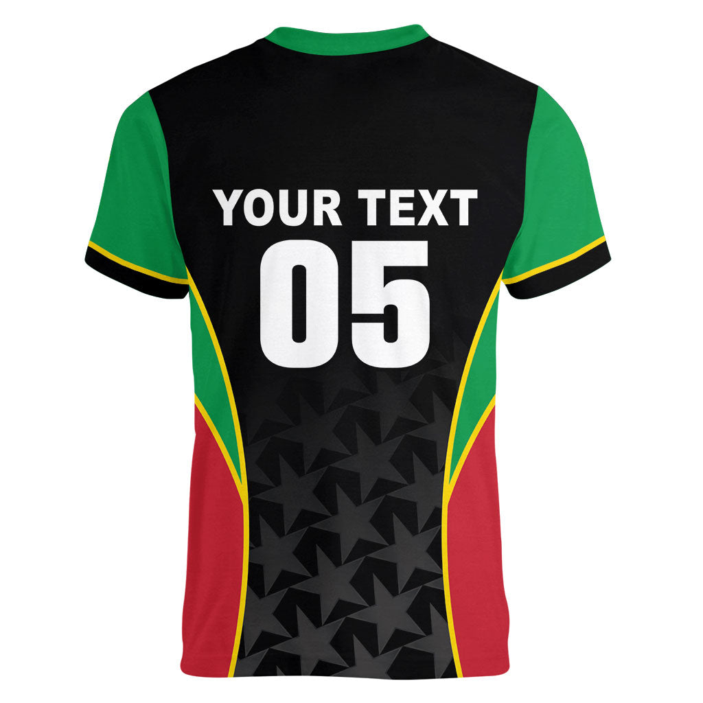 Custom Saint Kitts And Nevis 2026 Cricket Women V-Neck T-Shirt Unique Style