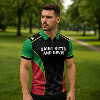 Custom Saint Kitts And Nevis 2026 Cricket Zipper Polo Shirt Unique Style