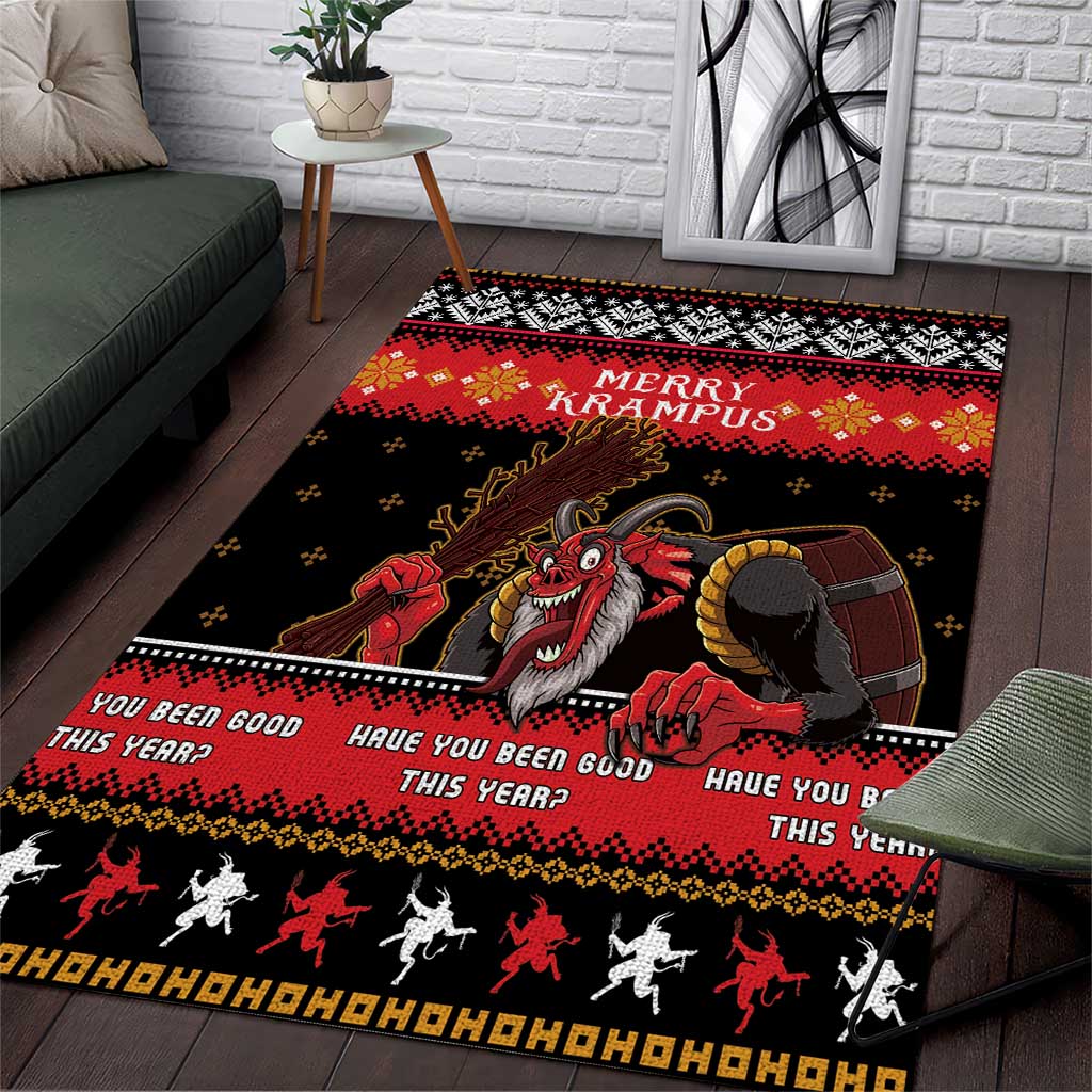Merry Christmas Krampus Area Rug Have You Been Good This Year LT05 - Wonder Print Shop
