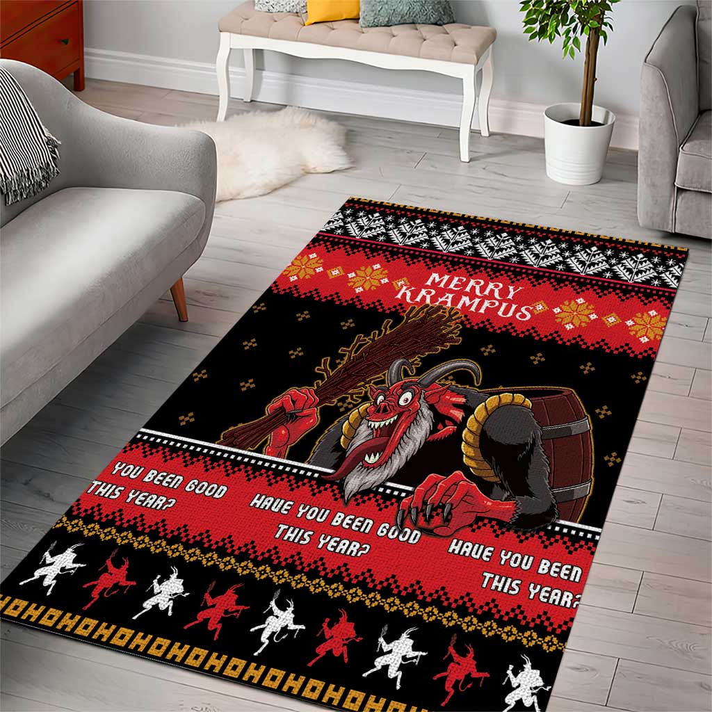 Merry Christmas Krampus Area Rug Have You Been Good This Year LT05 - Wonder Print Shop