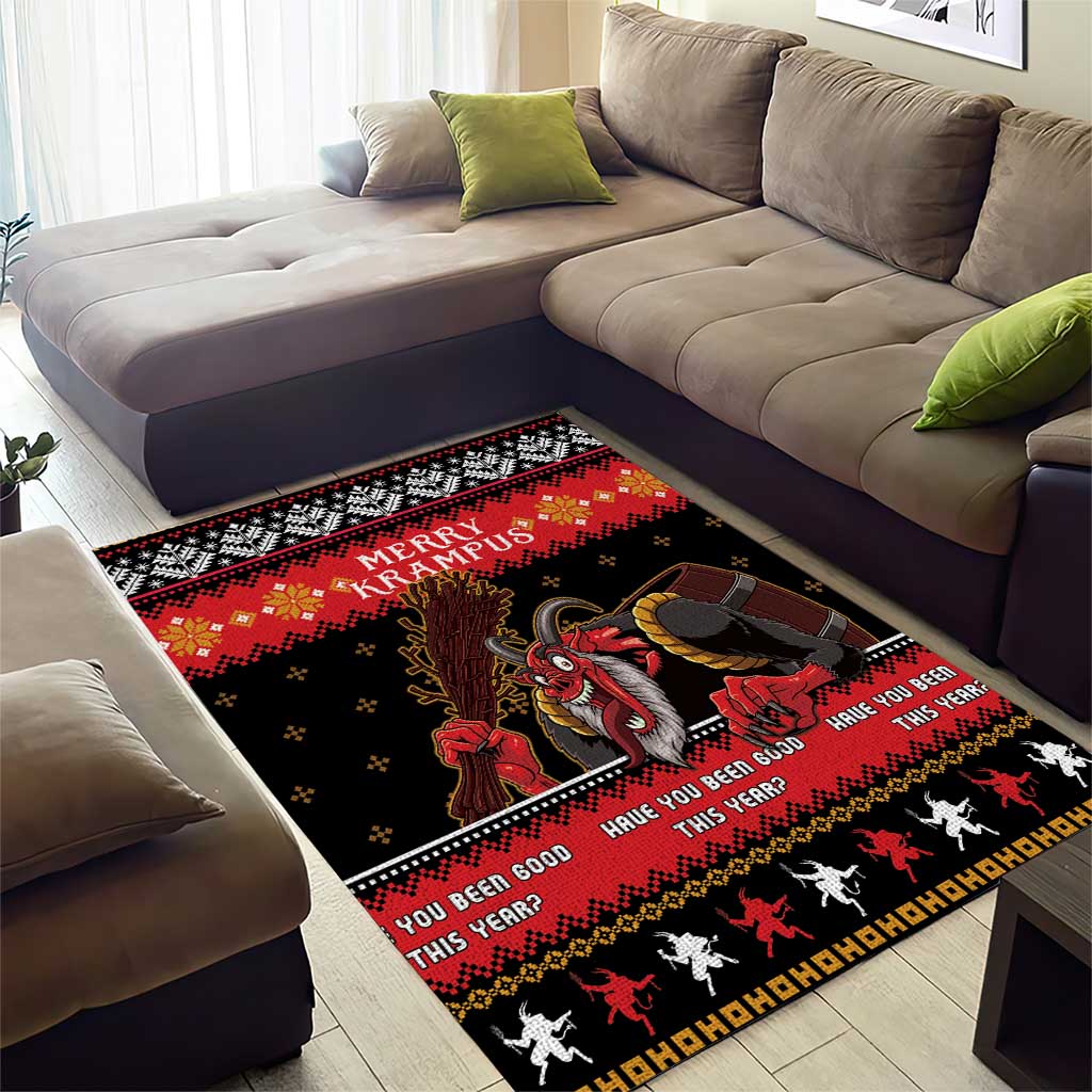 Merry Christmas Krampus Area Rug Have You Been Good This Year LT05 - Wonder Print Shop