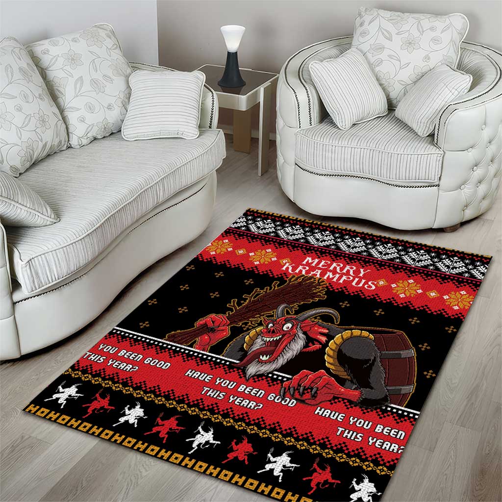 Merry Christmas Krampus Area Rug Have You Been Good This Year LT05 - Wonder Print Shop