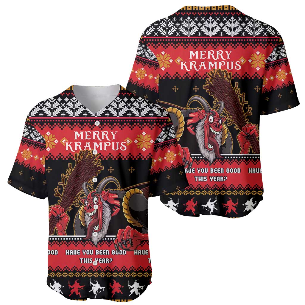 Merry Christmas Krampus Baseball Jersey Have You Been Good This Year LT05 - Wonder Print Shop