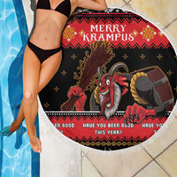 Merry Christmas Krampus Beach Blanket Have You Been Good This Year LT05 - Wonder Print Shop