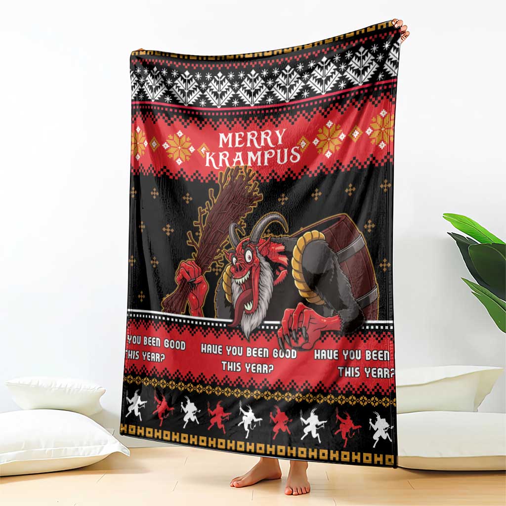 Merry Christmas Krampus Blanket Have You Been Good This Year