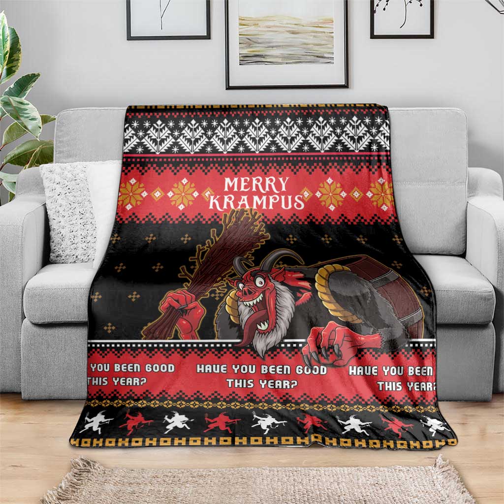 Merry Christmas Krampus Blanket Have You Been Good This Year