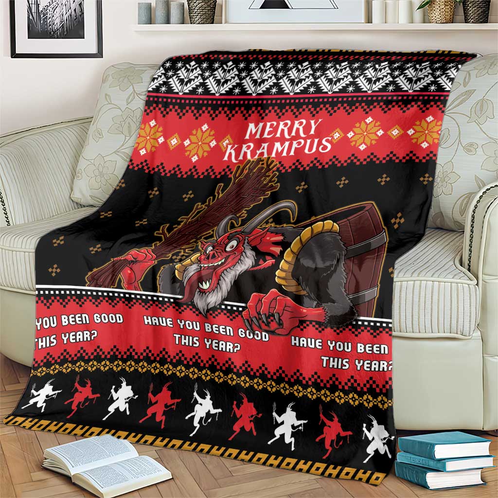 Merry Christmas Krampus Blanket Have You Been Good This Year