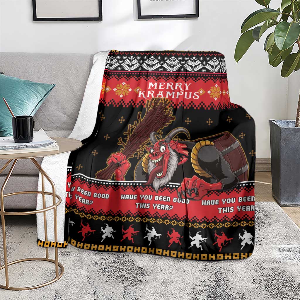 Merry Christmas Krampus Blanket Have You Been Good This Year