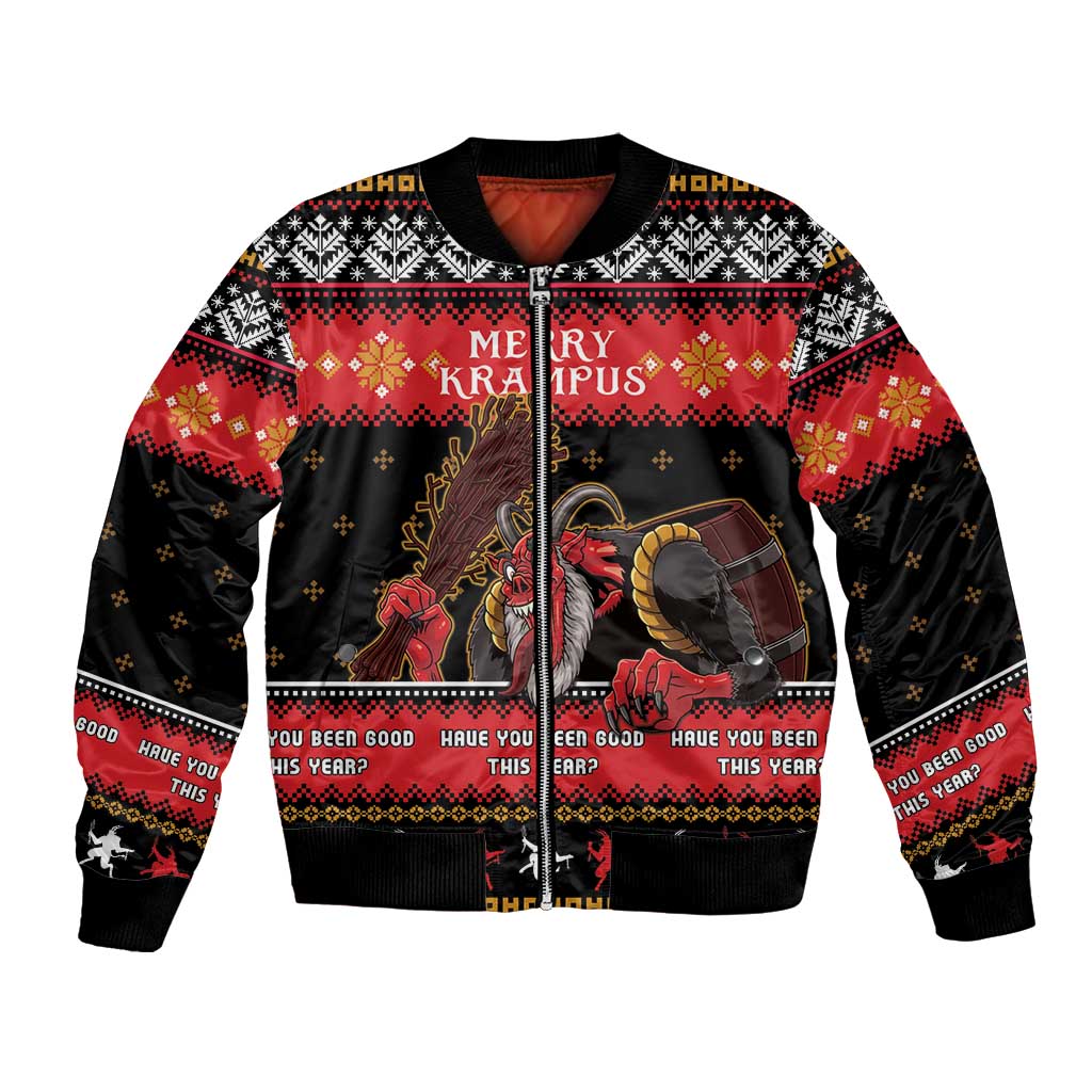 Merry Christmas Krampus Bomber Jacket Have You Been Good This Year LT05 - Wonder Print Shop