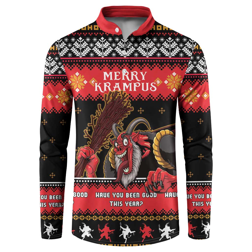 Merry Christmas Krampus Button Sweatshirt Have You Been Good This Year LT05 - Wonder Print Shop
