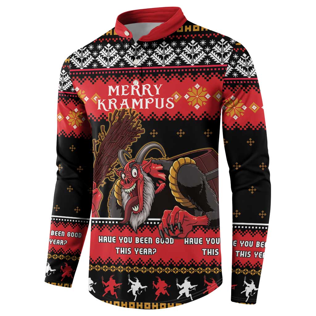Merry Christmas Krampus Button Sweatshirt Have You Been Good This Year LT05 - Wonder Print Shop