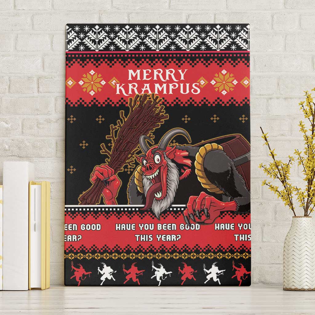 Merry Christmas Krampus Canvas Wall Art Have You Been Good This Year LT05 - Wonder Print Shop
