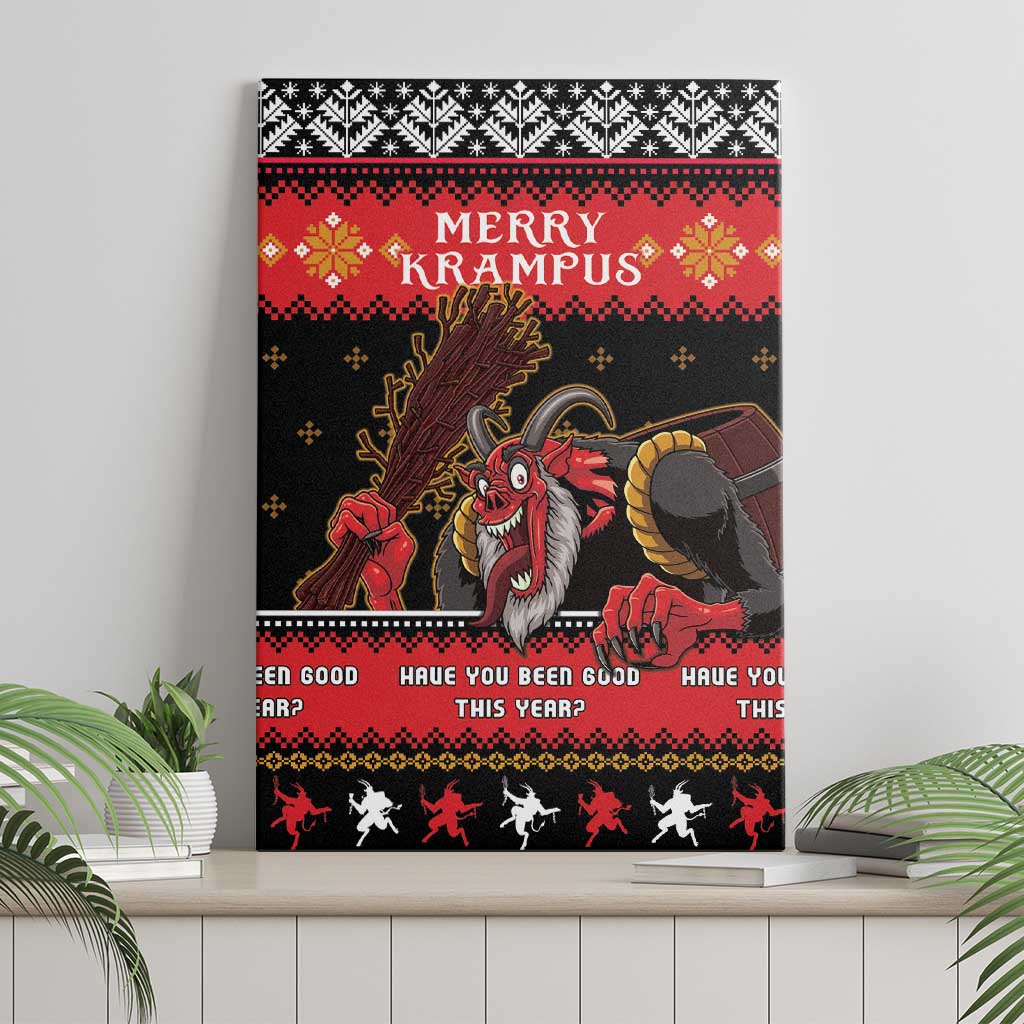 Merry Christmas Krampus Canvas Wall Art Have You Been Good This Year LT05 - Wonder Print Shop