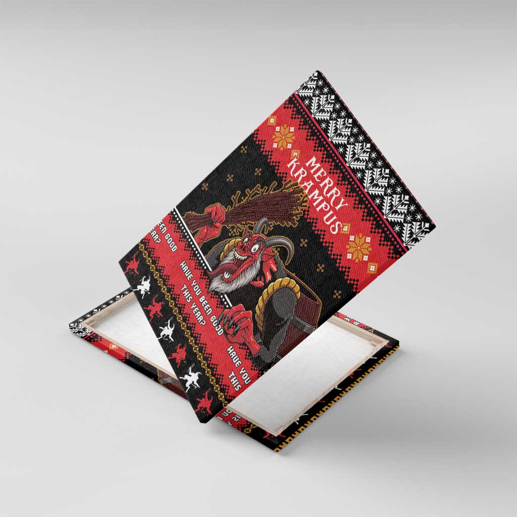 Merry Christmas Krampus Canvas Wall Art Have You Been Good This Year LT05 - Wonder Print Shop