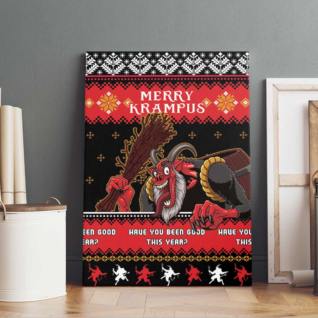 Merry Christmas Krampus Canvas Wall Art Have You Been Good This Year LT05 - Wonder Print Shop