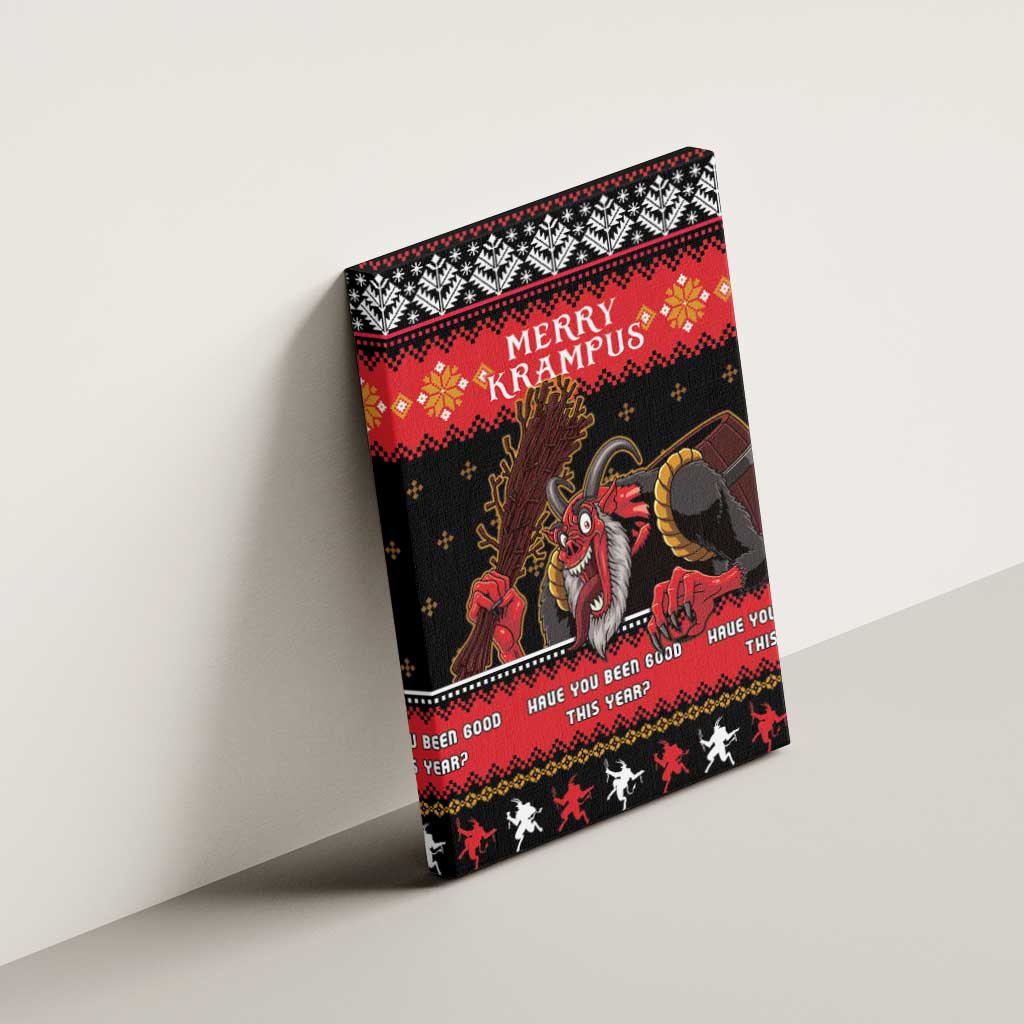 Merry Christmas Krampus Canvas Wall Art Have You Been Good This Year LT05 - Wonder Print Shop