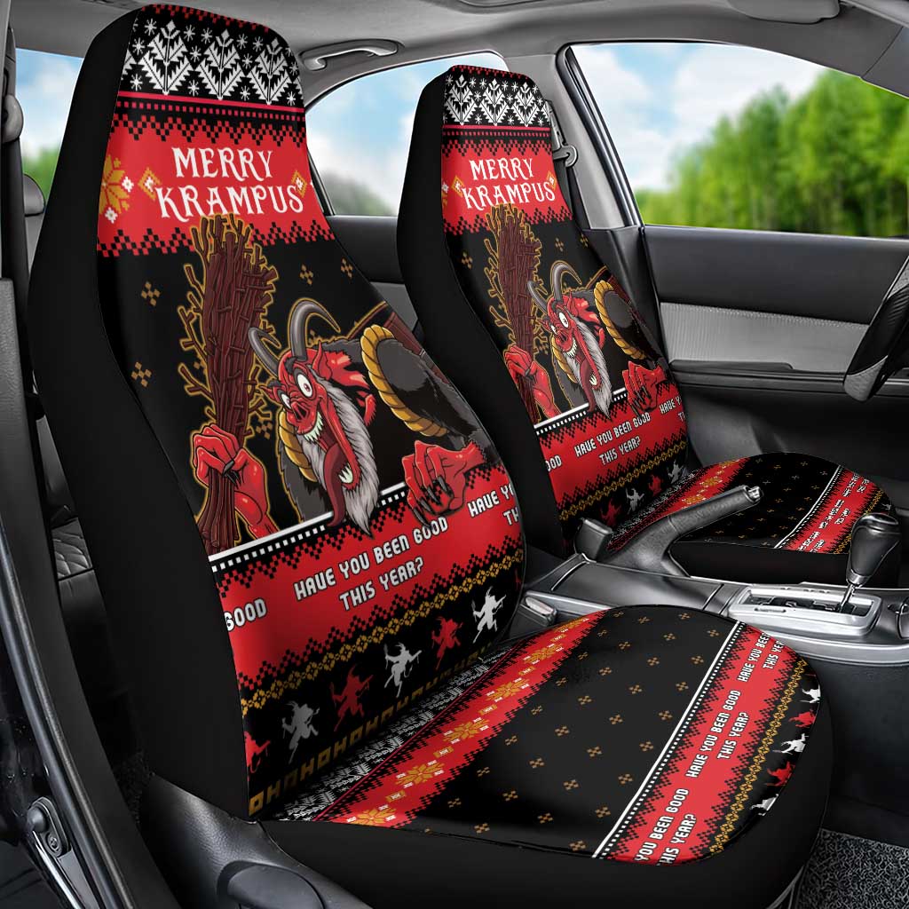 Merry Christmas Krampus Car Seat Cover Have You Been Good This Year LT05 - Wonder Print Shop