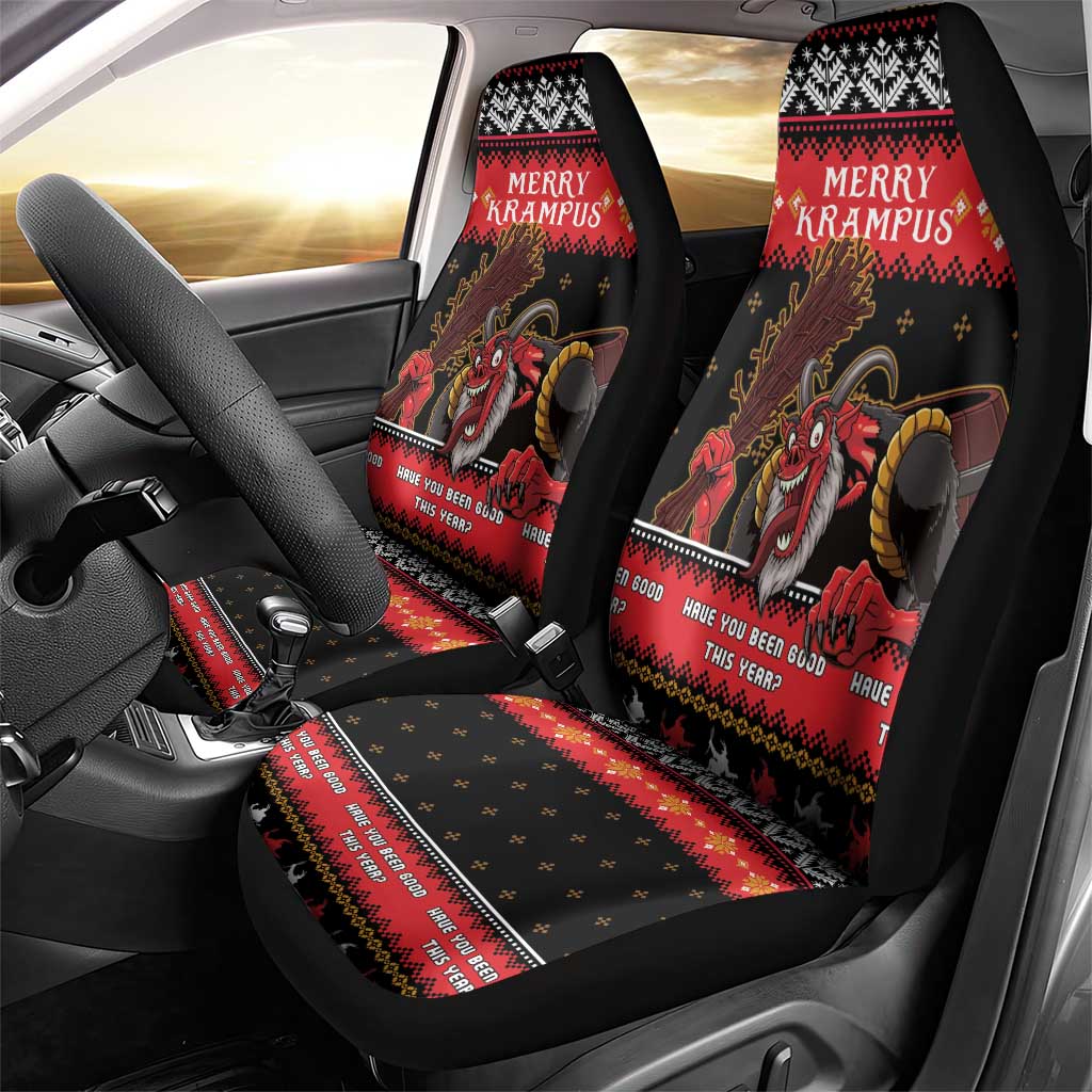 Merry Christmas Krampus Car Seat Cover Have You Been Good This Year LT05 - Wonder Print Shop