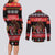 Merry Christmas Krampus Couples Matching Long Sleeve Bodycon Dress and Long Sleeve Button Shirt Have You Been Good This Year LT05 - Wonder Print Shop