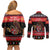 Merry Christmas Krampus Couples Matching Off Shoulder Short Dress and Long Sleeve Button Shirt Have You Been Good This Year LT05 - Wonder Print Shop