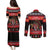Merry Christmas Krampus Couples Matching Puletasi and Long Sleeve Button Shirt Have You Been Good This Year LT05 - Wonder Print Shop