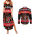 Merry Christmas Krampus Couples Matching Summer Maxi Dress and Long Sleeve Button Shirt Have You Been Good This Year LT05 - Wonder Print Shop