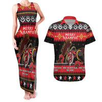 Merry Christmas Krampus Couples Matching Tank Maxi Dress and Hawaiian Shirt Have You Been Good This Year LT05 - Wonder Print Shop