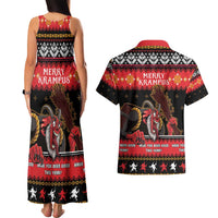 Merry Christmas Krampus Couples Matching Tank Maxi Dress and Hawaiian Shirt Have You Been Good This Year LT05 - Wonder Print Shop
