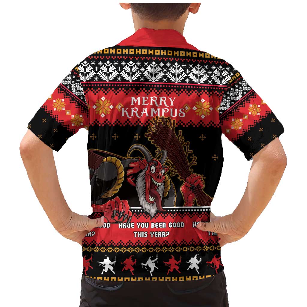 Merry Christmas Krampus Family Matching Mermaid Dress and Hawaiian Shirt Have You Been Good This Year LT05 - Wonder Print Shop