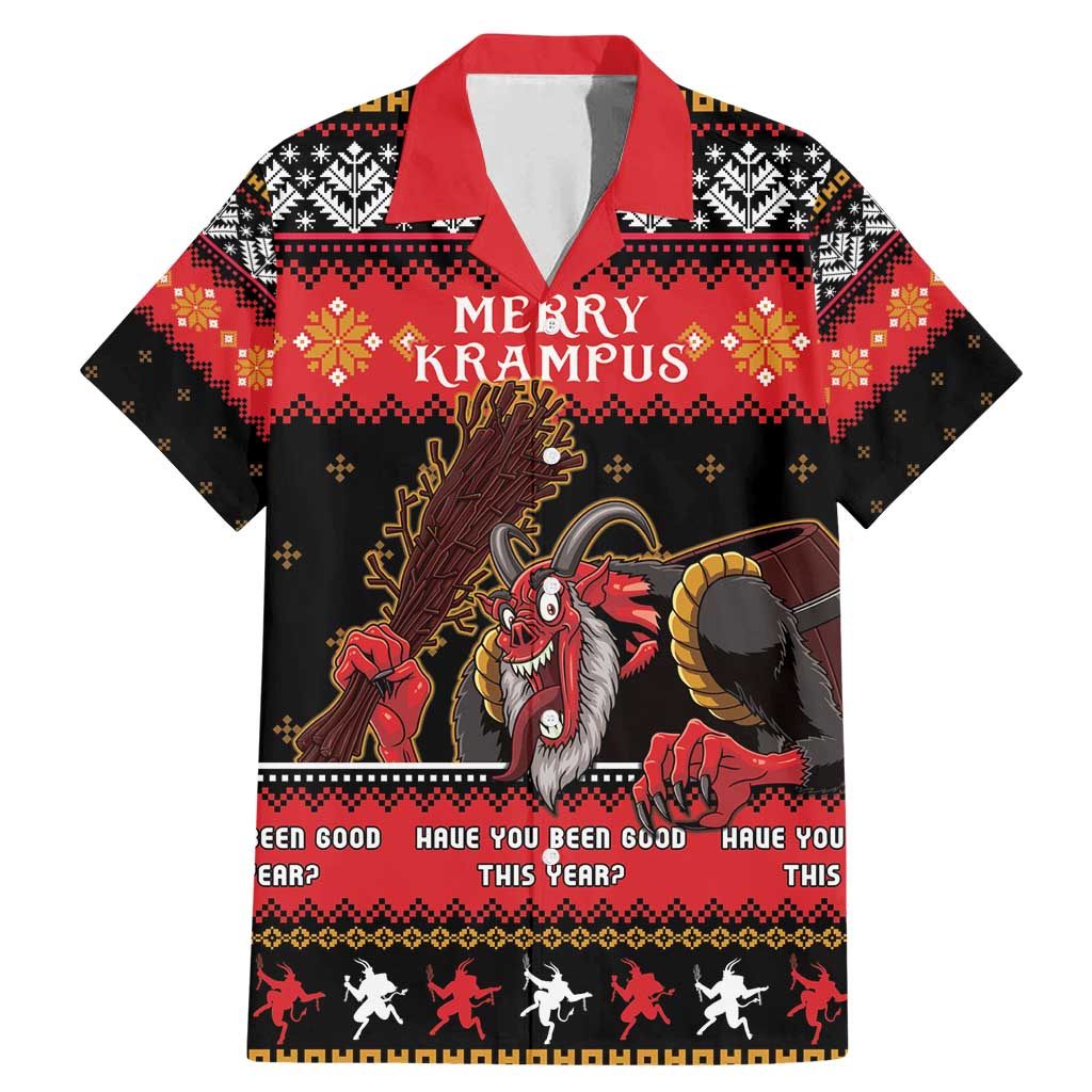 Merry Christmas Krampus Family Matching Mermaid Dress and Hawaiian Shirt Have You Been Good This Year LT05 - Wonder Print Shop