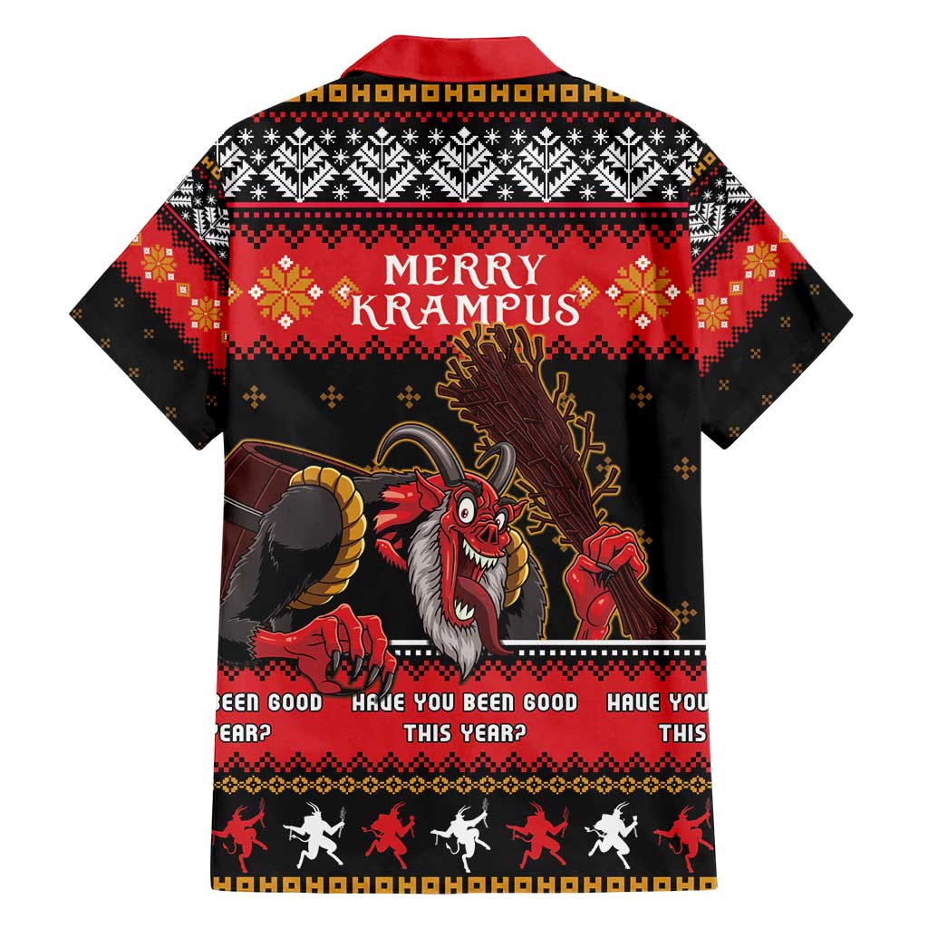 Merry Christmas Krampus Family Matching Off Shoulder Maxi Dress and Hawaiian Shirt Have You Been Good This Year LT05 - Wonder Print Shop