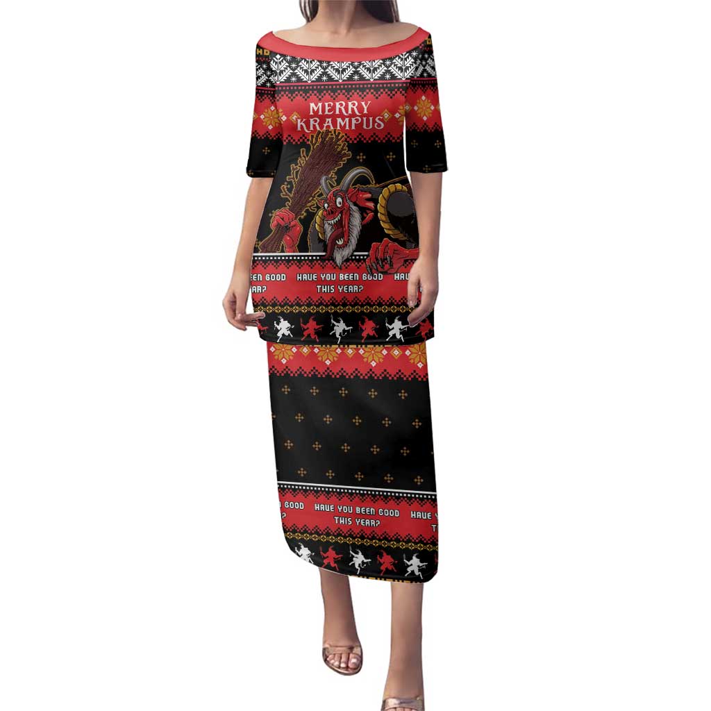 Merry Christmas Krampus Family Matching Puletasi and Hawaiian Shirt Have You Been Good This Year LT05 - Wonder Print Shop