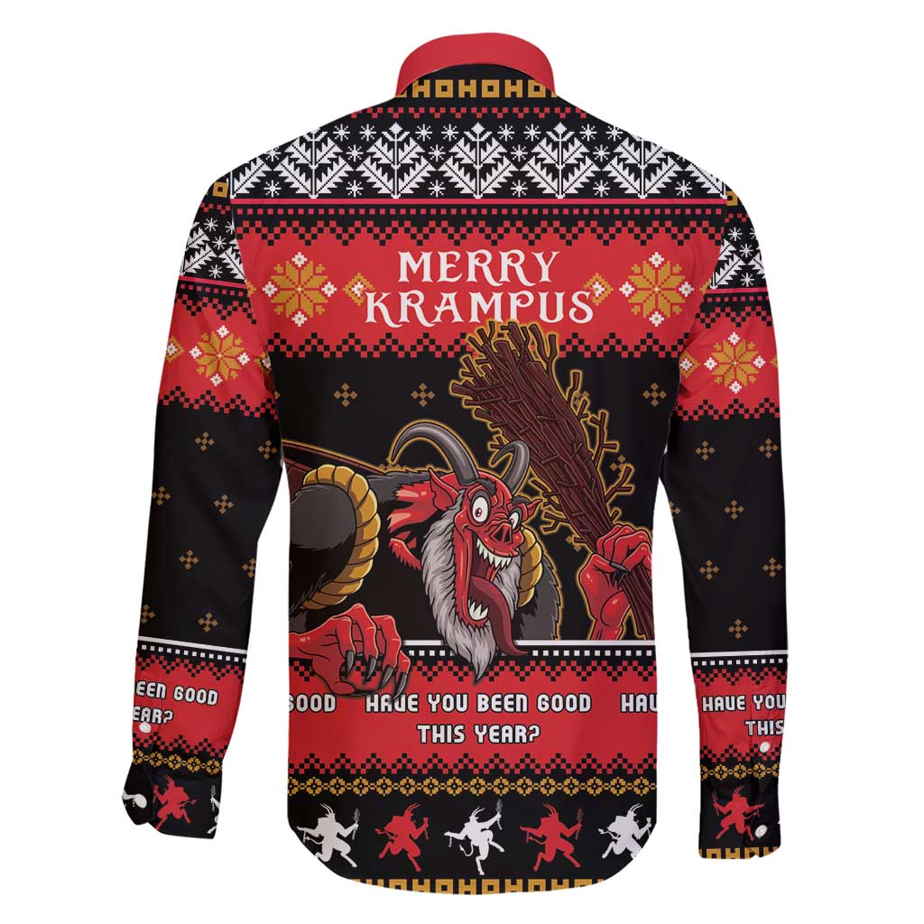 Merry Christmas Krampus Family Matching Short Sleeve Bodycon Dress and Hawaiian Shirt Have You Been Good This Year LT05 - Wonder Print Shop
