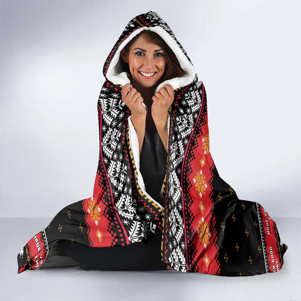 Merry Christmas Krampus Hooded Blanket Have You Been Good This Year