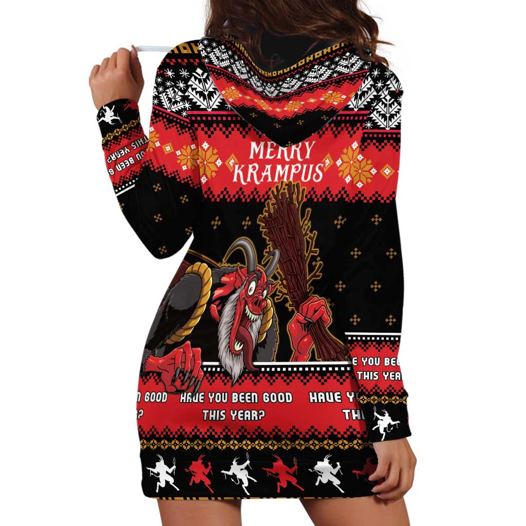 Merry Christmas Krampus Hoodie Dress Have You Been Good This Year LT05 - Wonder Print Shop