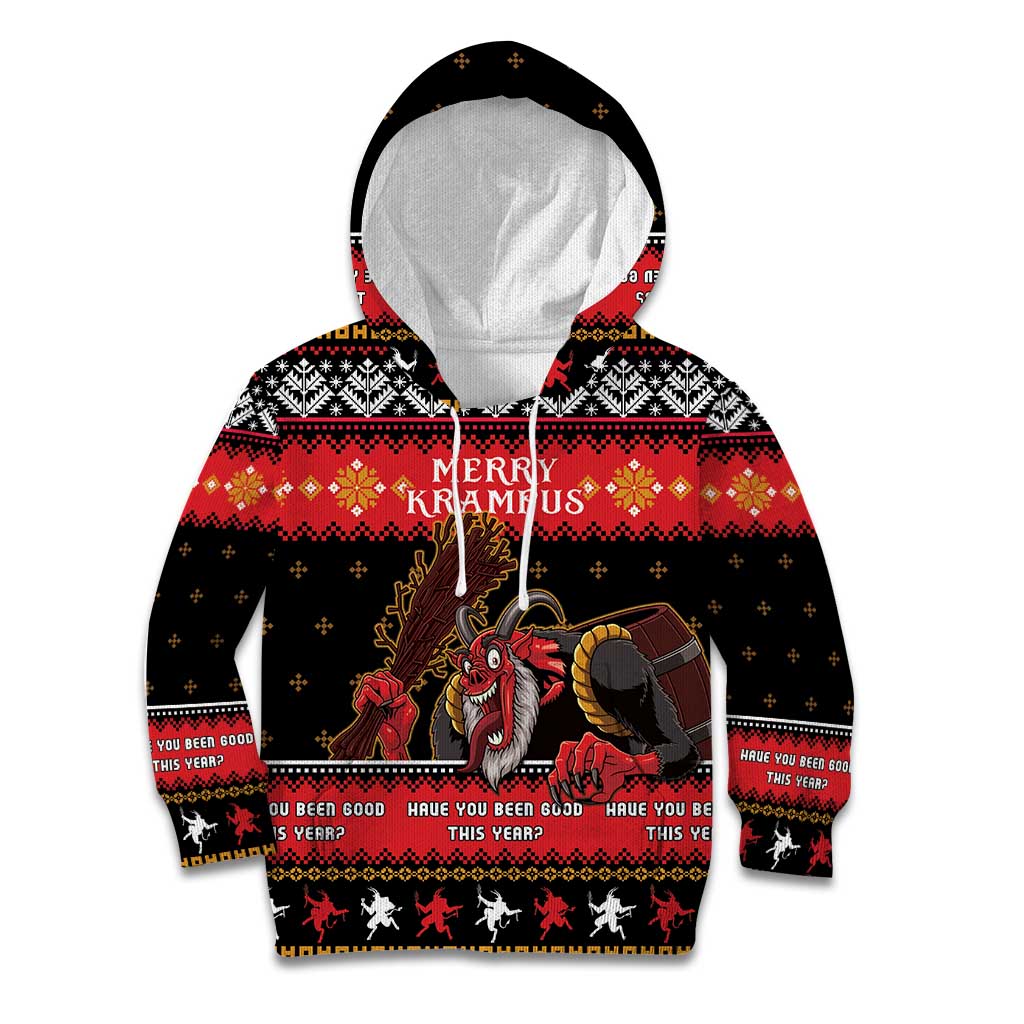 Merry Christmas Krampus Kid Hoodie Have You Been Good This Year LT05 - Wonder Print Shop