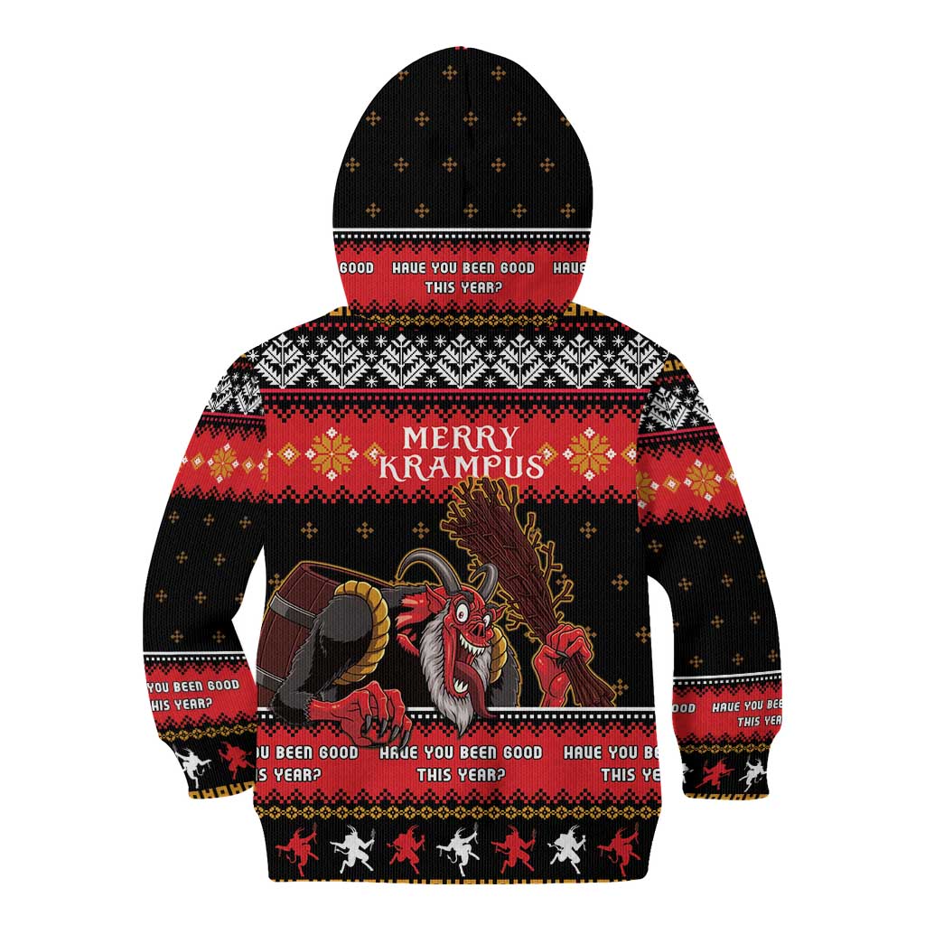 Merry Christmas Krampus Kid Hoodie Have You Been Good This Year LT05 - Wonder Print Shop